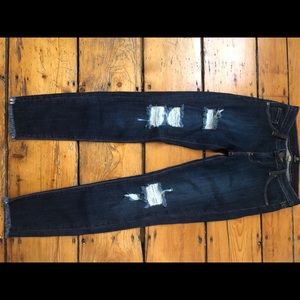 Just Black dark denim jeans with rips